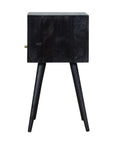 Nusa Mango Wood Bedside Table in Black