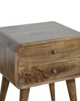Batu Mango Wood Bedside Table in Grey Wash