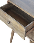 Batu Mango Wood Bedside Table in Grey Wash
