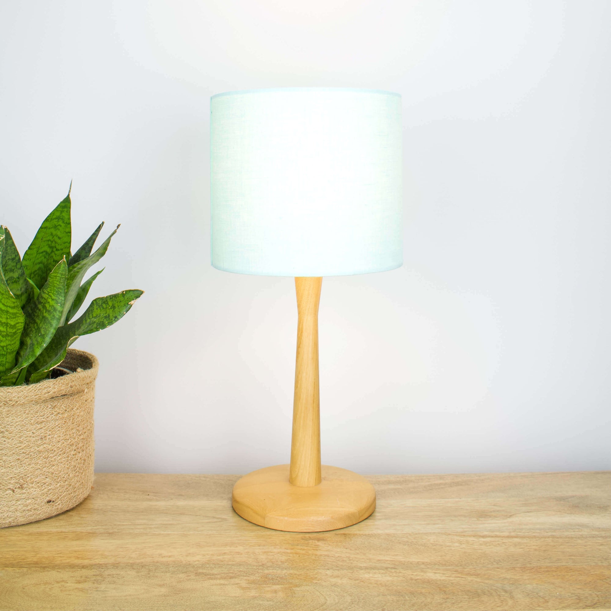 Light Mint Green Linen Lampshade - Tropikala