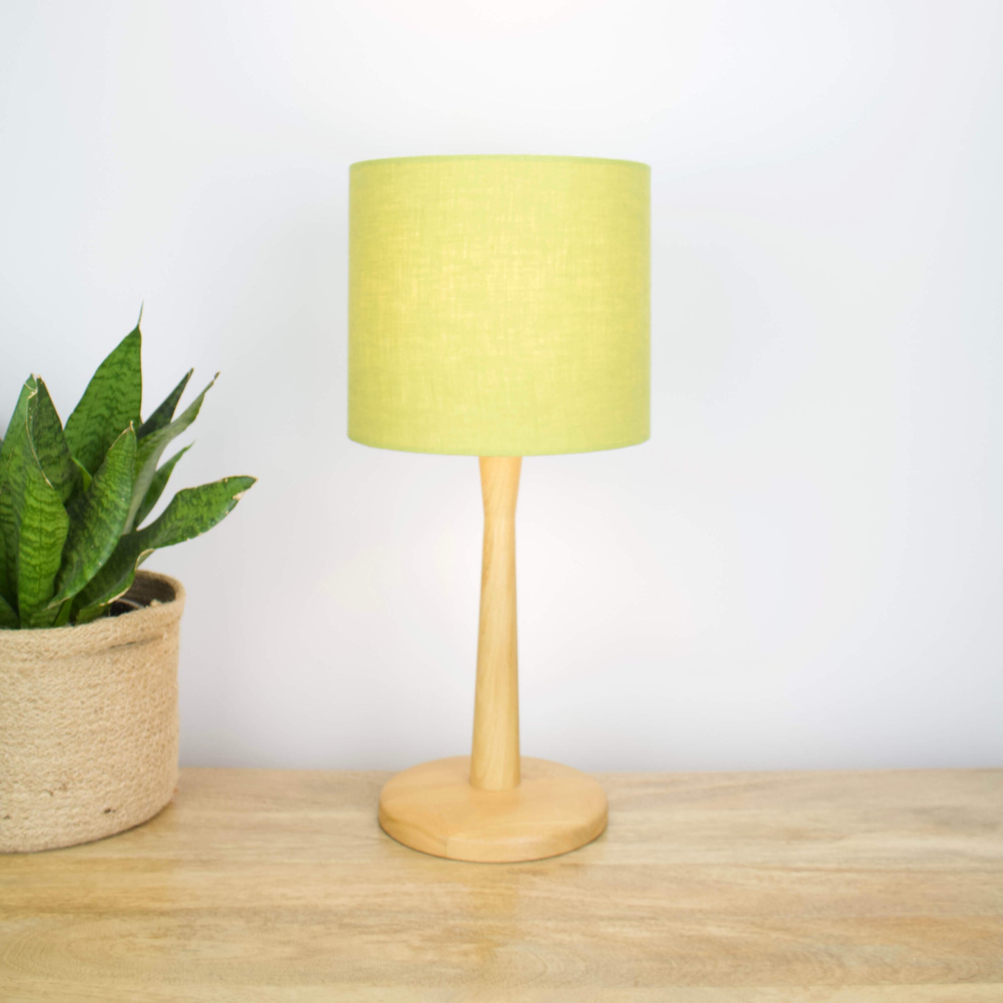 Lime Green Linen Lampshade - Tropikala
