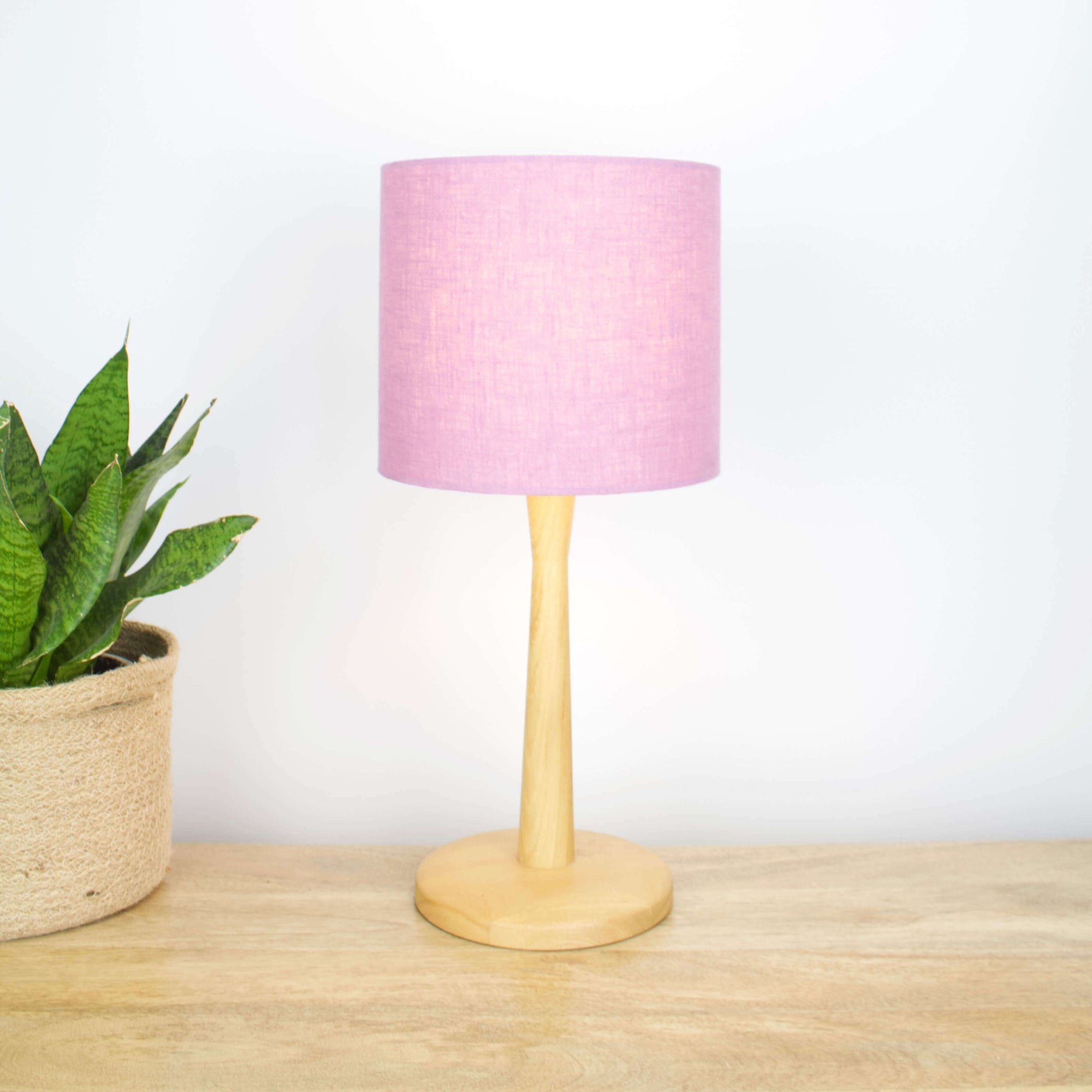Mauve Purple Linen Lampshade - Tropikala