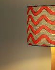 Navy and Red Waves African Lampshade - Tropikala