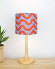 Navy and Red Waves African Lampshade - Tropikala