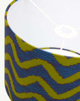 Teal and Yellow Waves African Lampshade - Tropikala