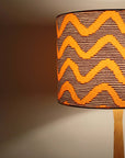 White and Yellow Waves African Lampshade - Tropikala