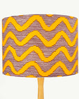 White and Yellow Waves African Lampshade - Tropikala