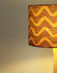 Mustard Yellow and Lime Waves African Lampshade - Tropikala