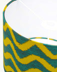 Green and Yellow Waves African Lampshade - Tropikala