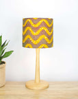Mustard Yellow and Lime Waves African Lampshade - Tropikala