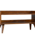 Alta Mango Wood Shoe Storage Bench in Chestnut