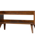 Alta Mango Wood Shoe Storage Bench in Chestnut