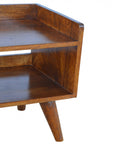 Alta Mango Wood Shoe Storage Bench in Chestnut
