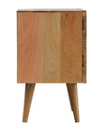 Arwa 2 Drawer Mango Wood Bedside Table in Oak