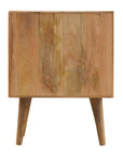 Arwa 2 Drawer Mango Wood Bedside Table in Oak