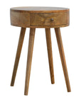 Volda Mango Wood Bedside Table in Oak