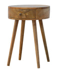 Volda Mango Wood Bedside Table in Oak