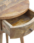 Volda Mango Wood Bedside Table in Oak