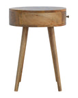 Volda Mango Wood Bedside Table in Oak