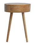 Volda Mango Wood Bedside Table in Oak