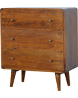 Kinn Mango Wood Chest of Drawers in Chestnut