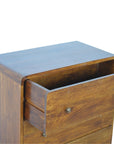 Kinn Mango Wood Chest of Drawers in Chestnut