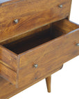 Kinn Mango Wood Chest of Drawers in Chestnut