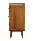 Kinn Mango Wood Chest of Drawers in Chestnut