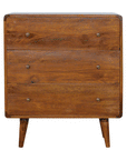 Kinn Mango Wood Chest of Drawers in Chestnut