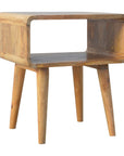 Aruba Mango Wood Bedside Table in Oak