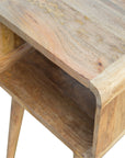 Aruba Mango Wood Bedside Table in Oak