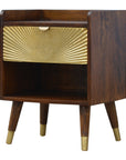 Manila 1 Drawer Gold Bedside Table