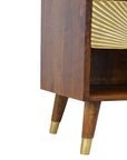 Manila 1 Drawer Gold Bedside Table