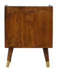 Manila 1 Drawer Gold Bedside Table