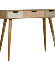 Sumba Pink Gradient Mango Wood Dressing Table in Oak