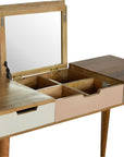 Sumba Pink Gradient Mango Wood Dressing Table in Oak