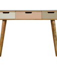 Sumba Pink Gradient Mango Wood Dressing Table in Oak