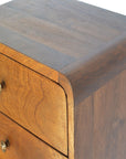 Kuta Floating Mango Wood Bedside Table in Chestnut