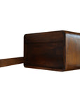 Katu Floating Mango Wood Bedside Table in Chestnut