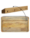 Katu Floating Mango Wood Bedside Table in Oak