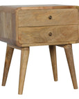 Batu Mango Wood Bedside Table in Oak