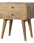 Batu Mango Wood Bedside Table in Oak