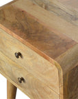 Batu Mango Wood Bedside Table in Oak