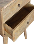Batu Mango Wood Bedside Table in Oak