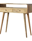 Kibira Mango Wood Console Table in Oak