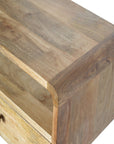 Kibira Mango Wood Console Table in Oak