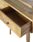 Kibira Mango Wood Console Table in Oak