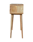 Kibira Mango Wood Console Table in Oak