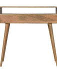 Kibira Mango Wood Console Table in Oak