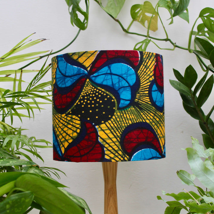 Yellow and Red Peacock African Lampshade